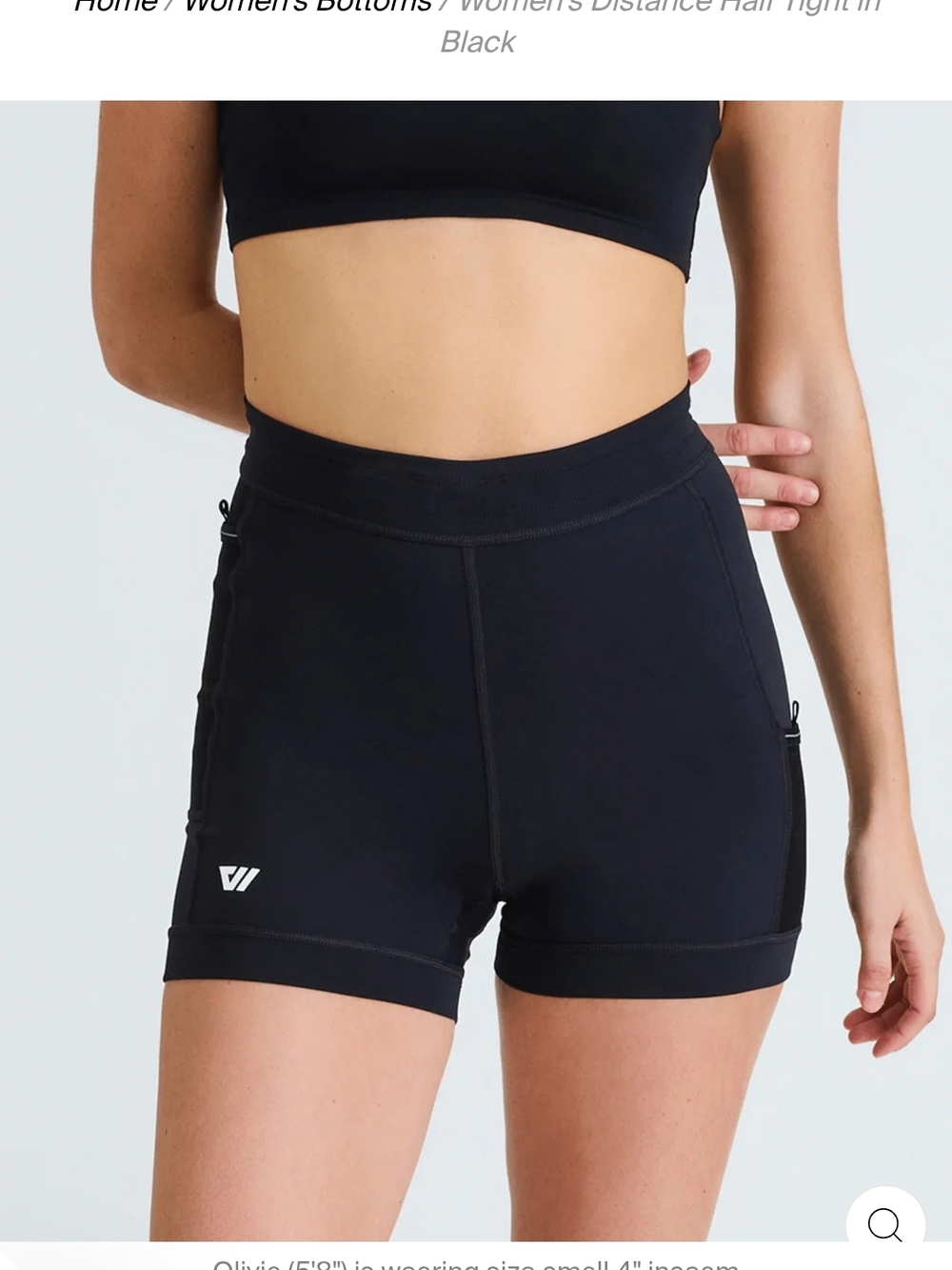 Wolaco Women's Distance Half Tight Running Shorts (Medium, 4" Inseam)